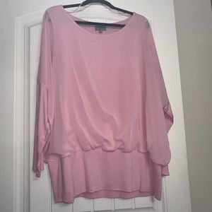 Joseph A light pink blouse. Size 2X with quarter/long sleeve. Never been worn
